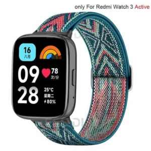 Bracelete de nylon para Redmi Watch 3 Active Woven Women Men Watch