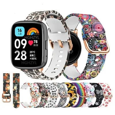 Bracelete de silicone para Redmi Watch 3 Active Smart