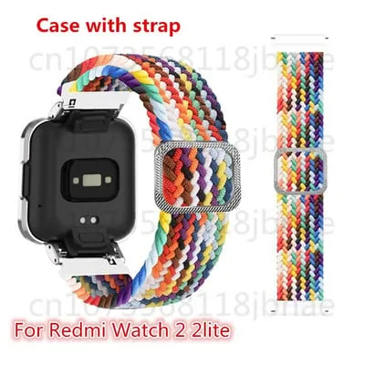 Bracelete em aco inoxidavel de nylon para Redmi Watch 2 2lite ku Bracelete em aco inoxidavel de nylon para Redmi Watch 2 2lite ku