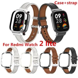 Bracelete em aco inoxidavel em couro para Redmi Watch 2lite Metalno ku, Xiaomi Mi Watch lite Correa