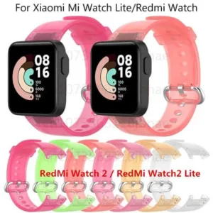 Bracelete de silicone transparente para RedMi Watch 2 Lite, Xiaomi Mi Watch Lite