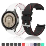 Bracelete de silicone para Galaxy Watch 5 Pro 45 mm