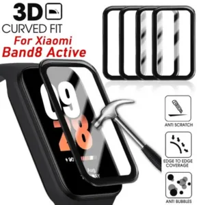 Pelicula de vidro em vidro temperado para Mi Band8 Active Screen Protector Anti-scratch Full, Mi Band 8 Active Not Glass