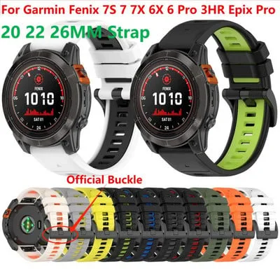 Bracelete de silicone para Garmin Fenix 7X 7 7S 6X 6 Pro 6S 5 5X Plus Bracelete de silicone para Garmin Fenix 7X 7 7S 6X 6 Pro 6S 5 5X Plus