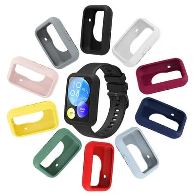 Capa protetora de silicone para Huawei Watch Fit 2 Fit2 Capa protetora de silicone para Huawei Watch Fit 2 Fit2