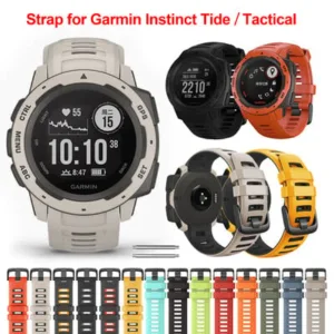 Bracelete de silicone para Garmin Instinct Solar Sports Wristband