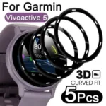 Pelicula de vidro em vidro temperado para Garmin Vivoactive 5 Screen Protector 3D, Garmin Vivoactive 5 Anti-scratch Full