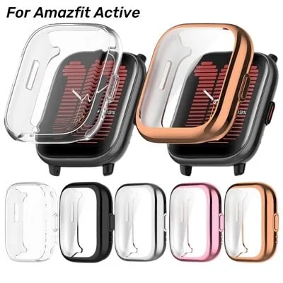 Pelicula de vidro TPU para Amazfit Active Watch Plating Bumper Full, Huami amazfit active Smartwatch Accessorie Pelicula de vidro TPU para Amazfit Active Watch Plating Bumper Full, Huami amazfit active Smartwatch Accessorie