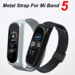 Bracelete em aco inoxidavel para Mi Band 5