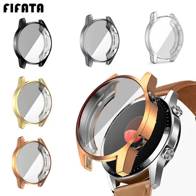 Capa protetora TPU para Huawei Watch GT 2 42 mm 46 mm Poklopac Puna pokrivenost Capa protetora TPU para Huawei Watch GT 2 42 mm 46 mm Poklopac Puna pokrivenost