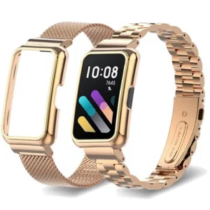Capa protetora em aco inoxidavel para Smart Band Metalne narukvice, Huawei Band 8 7 6 Watch Band, Honor Band 7 6 Smart B