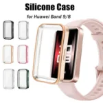 Capa protetora TPU para Huawei Band 9/8 Shell Frame Bumper Protector Screen Glass Band9 Full Clear Protective