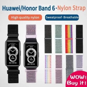 Bracelete de nylon para Huawei Band 6 Prozra, Honor Band 6