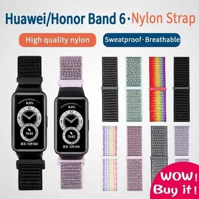 Bracelete de nylon para Huawei Band 6 Prozra, Honor Band 6 Bracelete de nylon para Huawei Band 6 Prozra, Honor Band 6