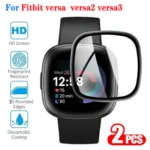 Pelicula de vidro em vidro temperado para Fitbit Versa 2 3 Sense Versa4, Fitbit Versa3