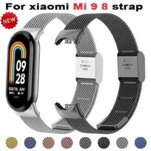 Bracelete milanesa em aco inoxidavel para Mi Band 8
