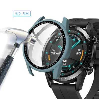 Pelicula de vidro em vidro temperado para Huawei Watch GT 2 46mm Shell Protector Screen Pelicula de vidro em vidro temperado para Huawei Watch GT 2 46mm Shell Protector Screen