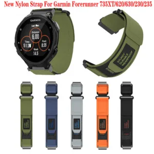 Bracelete de nylon para Garmin Forerunner 735XT 735 230 235 620 630