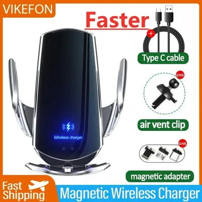 Suporte auto com carregamento sem fios universal - VIKEFON Suporte auto com carregamento sem fios universal - VIKEFON