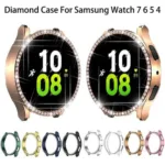 Capa protetora brilhante para Samsung Galaxy Watch 7 40mm 44mm PC, Galaxy Watch 7 40mm 44mm PC, Samsung Watch 6 5 4 Wome