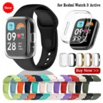 Capa protetora de silicone para Redmi Watch 3 Active SmartWatch