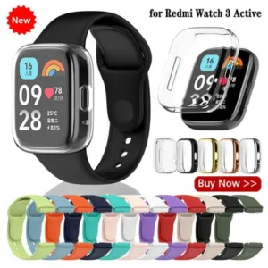 Capa protetora de silicone para Redmi Watch 3 Active SmartWatch