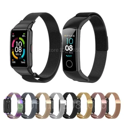 Bracelete milanesa em aco inoxidavel para Huawei Band 6 Pro Milanska metalna, Honor Band 6 5 4 Bracelete milanesa em aco inoxidavel para Huawei Band 6 Pro Milanska metalna, Honor Band 6 5 4