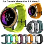 Bracelete de silicone para Garmin Venu 2 2s SQ Band Watch Vivoactive 3 4 Forerunner 645 silikonska