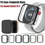 Pelicula de vidro em vidro temperado para Huawei Watch Fit 3 Bumper Full
