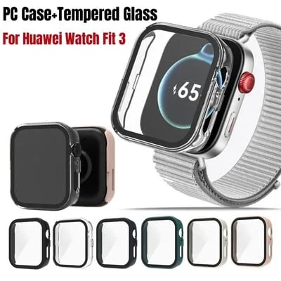 Pelicula de vidro em vidro temperado para Huawei Watch Fit 3 Bumper Full Pelicula de vidro em vidro temperado para Huawei Watch Fit 3 Bumper Full