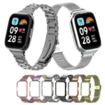 Capa protetora em aco inoxidavel magnetica para Redmi Watch 3/3 Active Metalna, Xiaomi Watch Lite Magnetic loop