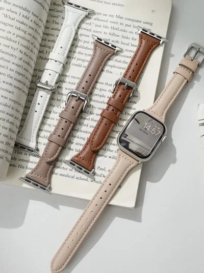 Bracelete em couro para Apple Watch Band, Apple Watch 8 Bracelete em couro para Apple Watch Band, Apple Watch 8