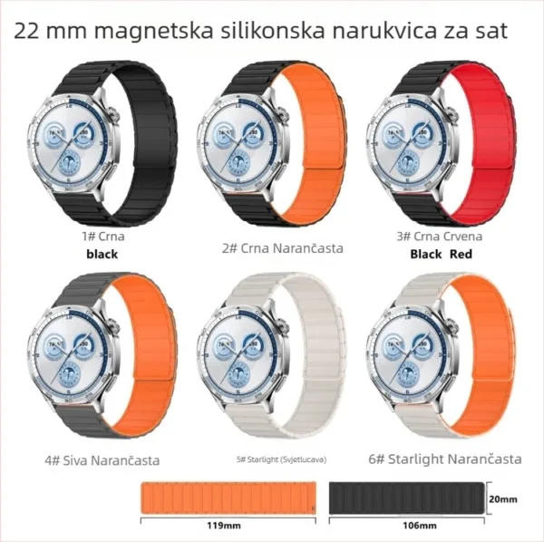 Bracelete de silicone magnetica para Samsung Watch Bracelete de silicone magnetica para Samsung Watch