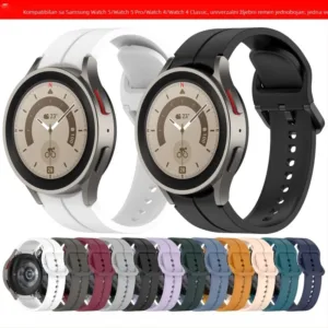 Bracelete de silicone para Galaxy Watch 5 Slu, Samsung Watch 5/4 Slu