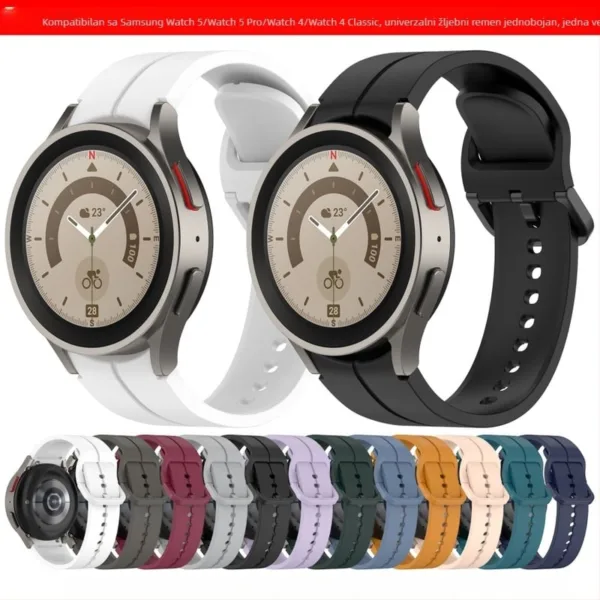 Bracelete de silicone para Galaxy Watch 5 Slu, Samsung Watch 5/4 Slu Bracelete de silicone para Galaxy Watch 5 Slu, Samsung Watch 5/4 Slu
