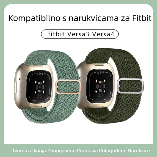 Bracelete de nylon para Fitbit Versa3/4 Bracelete de nylon para Fitbit Versa3/4