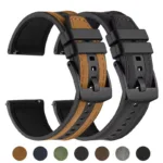 Bracelete de silicone em couro para Samsung Watch Huawei Gt3 22mm Univerzalni silikonski ko