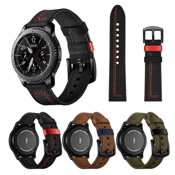 Bracelete em couro para Samsung Watch 3/4/5Pro Bracelete em couro para Samsung Watch 3/4/5Pro