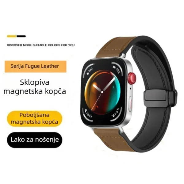 Bracelete de silicone em couro para Apple Watch Bracelete de silicone em couro para Apple Watch