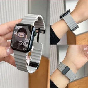 Bracelete de silicone magnetica para iwatch ultra98765432