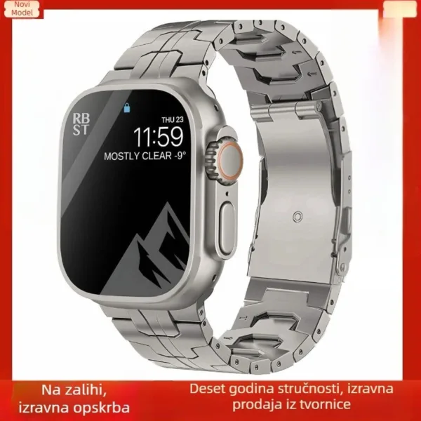 Bracelete em aco inoxidavel para Apple Watch 9, Apple Watch Ultra narukvicu Bracelete em aco inoxidavel para Apple Watch 9, Apple Watch Ultra narukvicu