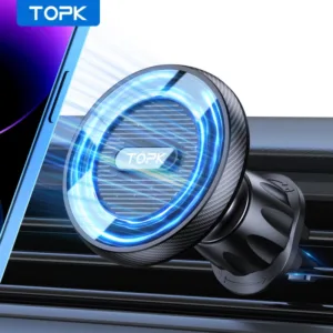 Suporte auto com carregamento sem fios grelha de ventilacao - TOPK