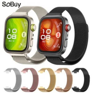 Bracelete milanesa em aco inoxidavel para Huawei Watch Fit3/4/4Pro s magnetskim