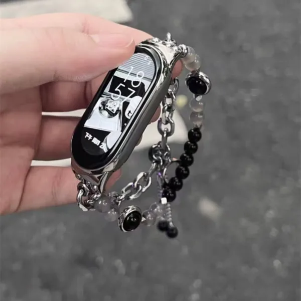 Bracelete em aco inoxidavel para Mi Band 9, Mi Band 8 Pro, Huawei Band 9/8 i Redmi 4 Bracelete em aco inoxidavel para Mi Band 9, Mi Band 8 Pro, Huawei Band 9/8 i Redmi 4