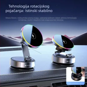 Suporte auto com carregamento sem fios ventosa - rotacao 360