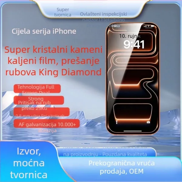 Pel?cula de vidro temperado para iPhone 16 - privacidade