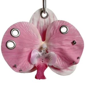 Porta-chaves decorativo com flor artificial