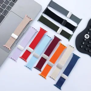 Bracelete de nylon magnetica para Apple Watch S11, Huawei Watch 5/4