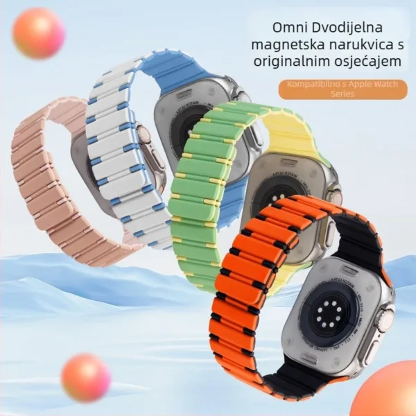 Bracelete de silicone magnetica para Apple Watch, Apple Watch Ultra 2 Bracelete de silicone magnetica para Apple Watch, Apple Watch Ultra 2