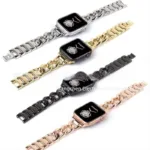 Bracelete em aco inoxidavel para Apple Watch s denim, Garmin i Huawei
